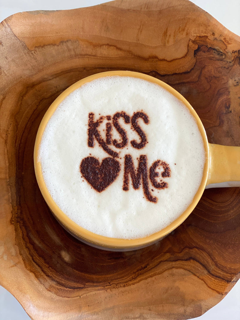 Kiss Me // Coffee Stencil // Latte Art