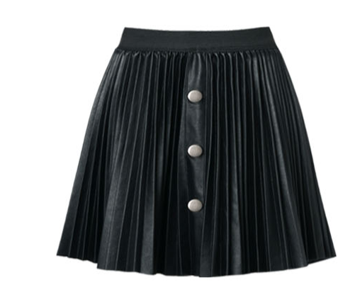 Girl's Faux Leather Skirt, Pleated freeshipping - Kindred & Crew