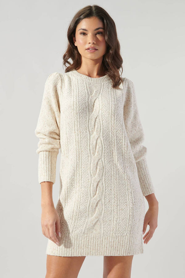 Women's Wonderland Cable Knit Sweater Dress