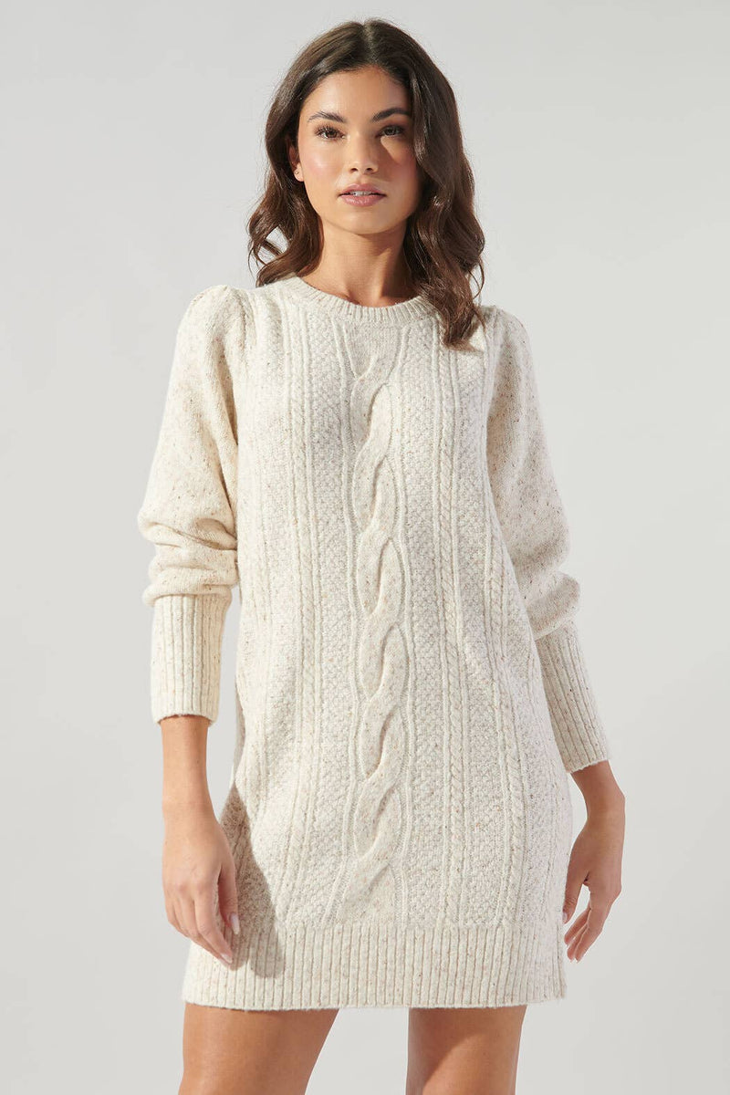Women's Wonderland Cable Knit Sweater Dress
