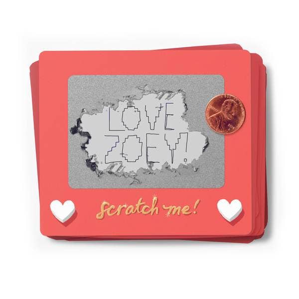 Scratch Off Valentine Cards -6pk freeshipping - Kindred & Crew