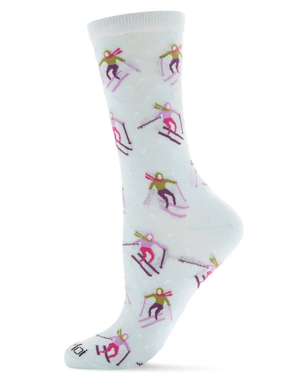 Womens Skiing Paradise Crew Socks Infinity Classics International Inc.