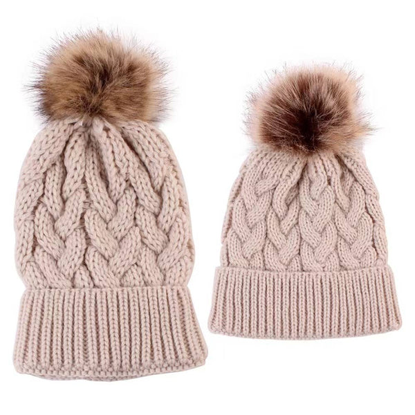 NEW Mum and kids Winter Kids Two Hats Set Toddle Knit Beanie - Kindred and Crew